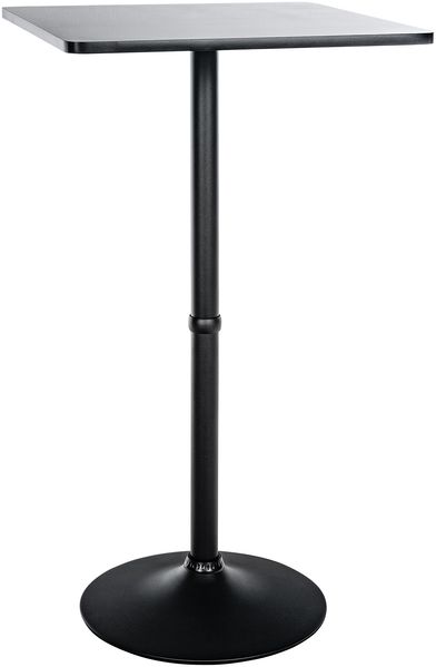 Stehtisch TILL eckig - 60 x 60 x 108 cm, Holz, Schwarz-Schwarz | Hoher Tisch Bartisch Bistrotisch hoch