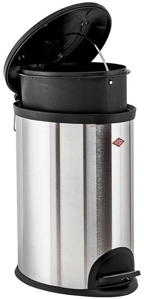 Wesco Abfallsammler 107, Abfalleimer, Mülleimer, Edelstahl matt, 12 L, 107214-47