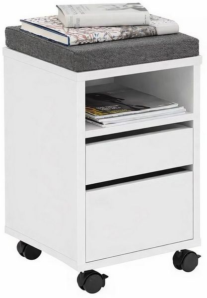 Maja Möbel Rollcontainer Sitzcontainer 4018 VITO CRONO Deskdealer Eiche / weiß