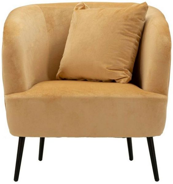 Dmora Sessel Landi, Gepolsterter Sitz, Einzelsofa im Wohnzimmer, Stuhl mit Armlehnen, 73x66 h78 cm, Braun und Schwarz Bild 4