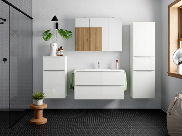 nobilia® Spiegelschrank Prina (inkl. Beleuchtung mit Dimmerfunktion) in Breiten 60, 80, 100 und 120 cm