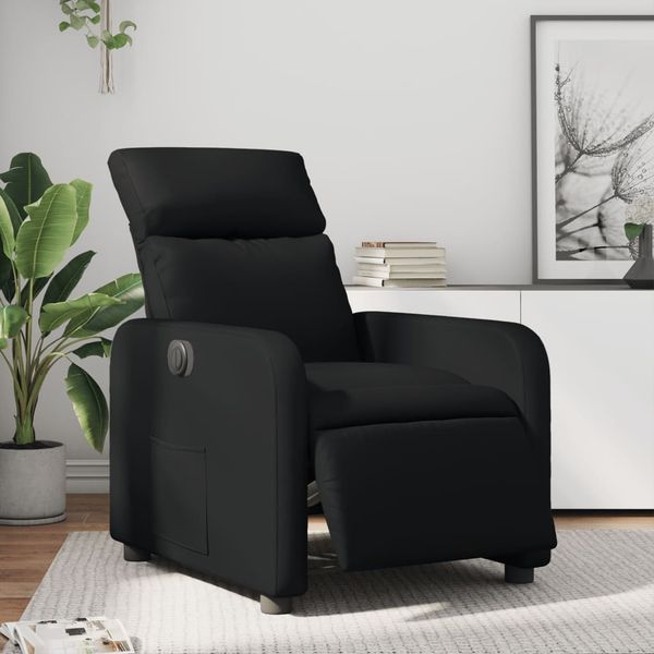 vidaXL Relaxsessel Elektrisch Schwarz Kunstleder 3206735