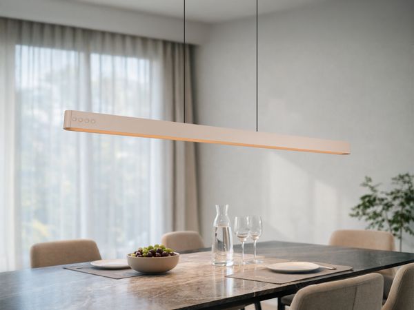 LED Pendelleuchte DONEGAL elektrisch höhenverstellbar, Tageslicht, Breite 150cm