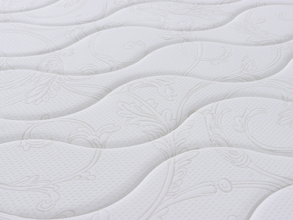 Vente-unique - Set aus Bettgestell mit Bettkasten + 3-Zonen-Federkernmatratze mit Memory Schaum - 140 x 190 cm - Stärke 20 cm - Weiß - WOLKENTANZ von YSMÉE Bild 6