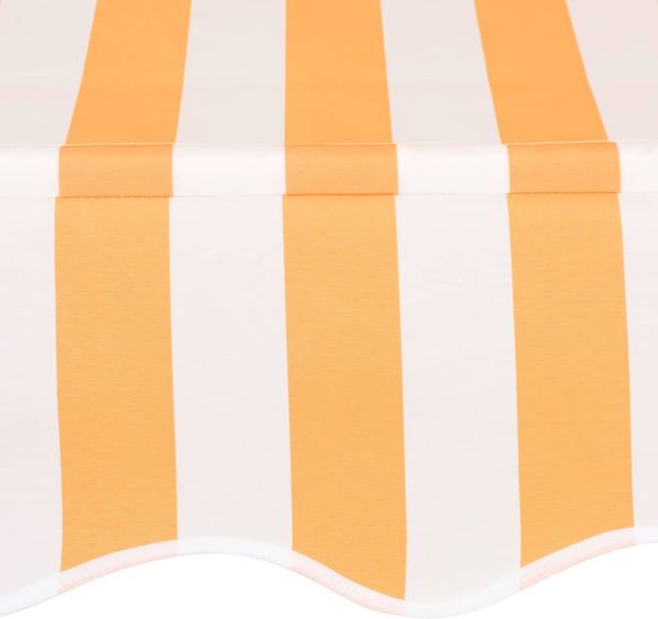 vidaXL Einziehbare Markise Handbetrieben 150 cm Orange/Weiß Gestreift 43231 Bild 4