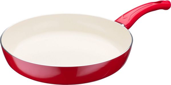 GSW Pfannen-Set CERAMICA beige, Aluminium (Set, 4-tlg, 1x Bratpfanne Ø 20 cm, 1x Bratpfanne Ø 24 cm, 1x Bratpfanne Ø 28 cm), Induktion
