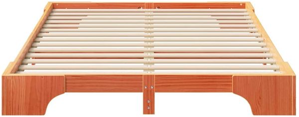 vidaXL Bettrahmen Braun 140 x 220 cm Massives Kiefernholz 872922 Bild 4