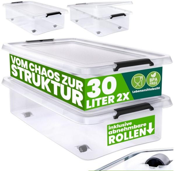 Aufbewahrungsbox, 30 Liter, 2er-Set