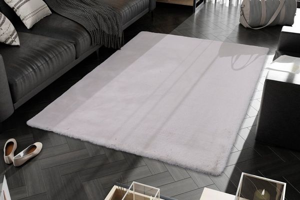 OCI DIE TEPPICHMARKE Hochflor-Teppich ROCKY SOFT, rechteckig, Höhe: 35 mm, Kunstfell, weich, kuschelig, maschinell gewebt, Kaninchen Haptik