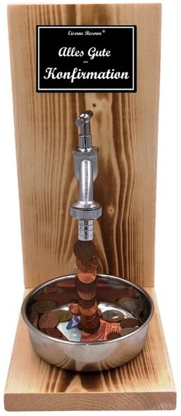 Eiserne Reserve® Geschenkbox Alles Gute zur Konfirmation - Eiserne Reserve - Geldhahn - Geldgeschen