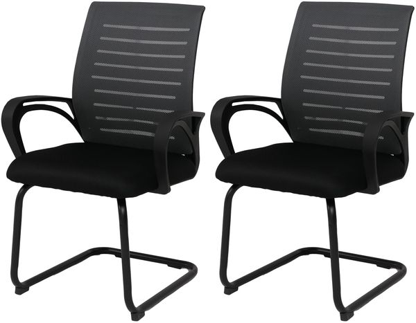 2er-Set Esszimmerstuhl HWC-K51, Stuhl Armlehne, Stoff/Textil (250g/m²) FSC® ~ grau, Gestell schwarz