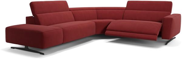 Sofanella Eckcouch ALESSO Stoffbezug Eckgarnitur verstellbar in Rot