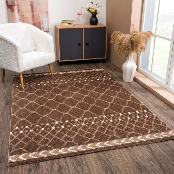 Carpet City Teppich April 2312, rechteckig, Höhe: 10 mm, Läufer, weich durch Microfaser, Boho Ethno Look, Wohnzimmer