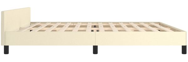 vidaXL Bettgestell mit Kopfteil ohne Matratze Creme 200x200 cm 347521 Bild 6