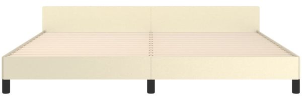 vidaXL Bettgestell mit Kopfteil ohne Matratze Creme 200x200 cm 347521 Bild 5