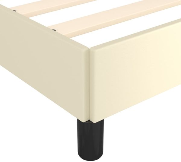 vidaXL Bettgestell mit Kopfteil ohne Matratze Creme 200x200 cm 347521 Bild 7