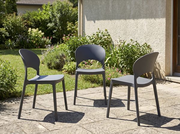 LC Garden Stapelstuhl »Vini« Gartenstuhl Stapelstuhl Bistrostuhl Kunststoff stapelbar (4 St)