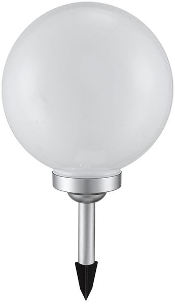LED Solar Steckleuchte, Kugel Design, weiß, 25 cm