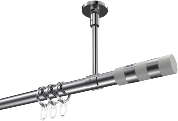 Gardinenstangen-Set Sonette Mavell 400 cm (geteilt in 2 x 200 cm), 1-läufig, 20 mm Ø Chrom