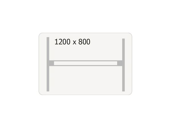 Höhenverstellbarer Schreibtisch DNA lichtgrau 1200x800 mm 2 Beine/alugrau