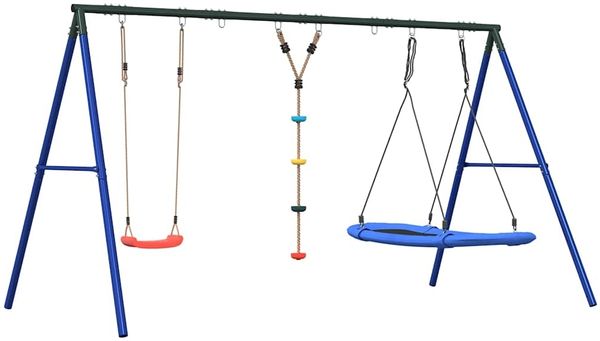 vidaXL Schaukel-Set mit Schaukelsitz Kletterschaukel und Nestschaukel 3283634