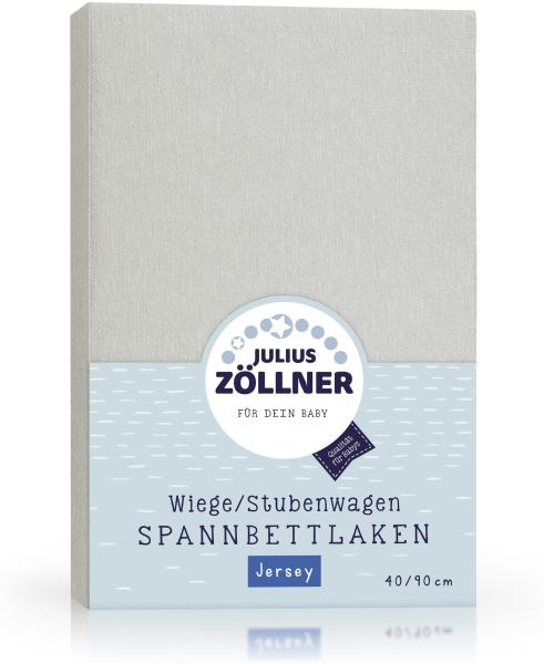 Jersey Spannbettlaken für Wiegen & Stubenwagenmatratzen 90x 40 cm, hellgrau