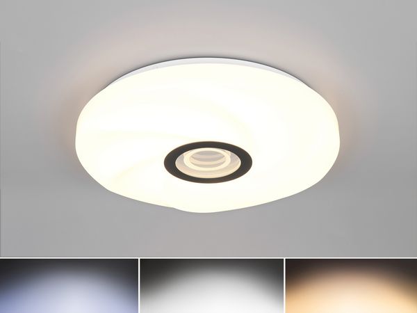 LED Deckenleuchte SANO dimmbar, mit Fernbedienung Tageslichtlampe Weiß Ø 39cm