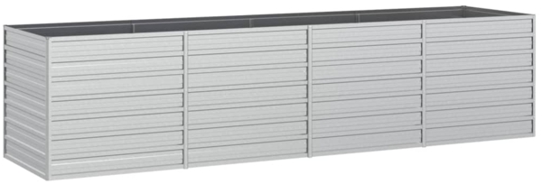 vidaXL Garten-Hochbeet 320x80x77 cm Verzinkter Stahl Silber 316890