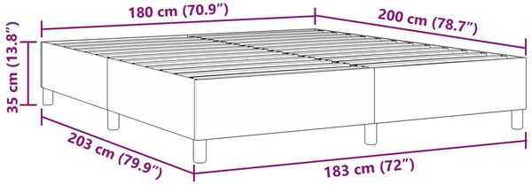 vidaXL Plattformbettgestell Hellgrau 180 x 200 cm Cordstoff 3337422 Bild 9