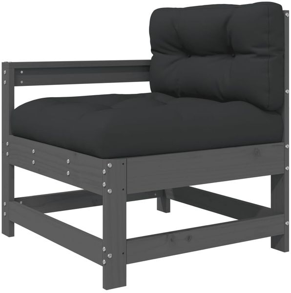 vidaXL 5-tlg. Garten-Lounge-Set mit Kissen Grau Massivholz 3186062 Bild 5