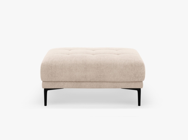 Micadoni Hocker Bemy Groß 1-Sitzer Strukturierter Stoff Sand