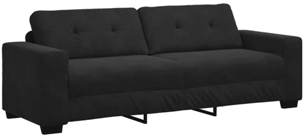 vidaXL 3-Sitzer-Sofa Schwarz 180 cm Samt 4105139
