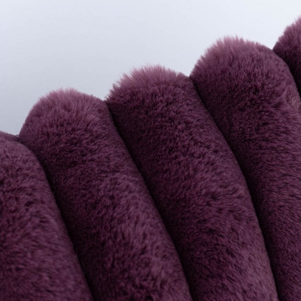 MAGMA Kissenhülle RAYA Fellimitat Streifen Look aubergine ca. 45 x 45 cm