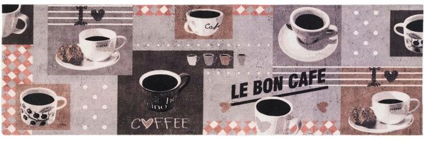 Primaflor-Ideen in Textil Küchenläufer BON CAFE, Made in Belgium, rechteckig, Höhe: 5 mm, mit Schriftzug & Motiv Kaffee, rutschhemmend, waschbar, Küche