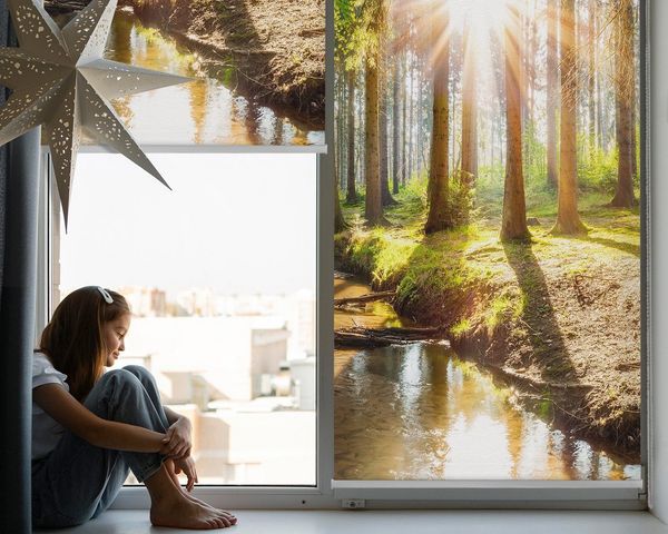 Rollo Rollos für Fenster, Seitenzugrollo, verdunkelung oder halbtransparent, Tulup, verdunkelnd, Freihängend, Bedruckt