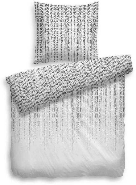 HNL Baumwolle Bettwäsche Punkte Streifen Sven 135x200 cm + 80x80 cm