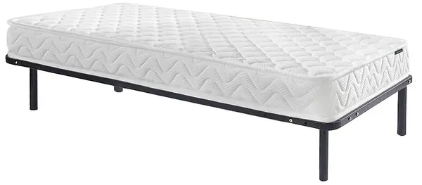 Vente-unique - PELOPS Mattress and bed base set MetallStoff Schwarz - B 90 cm88 cm3,8 cm x H 15 cm5 cm25 cm x L 190 cm188 cm3,8 cm