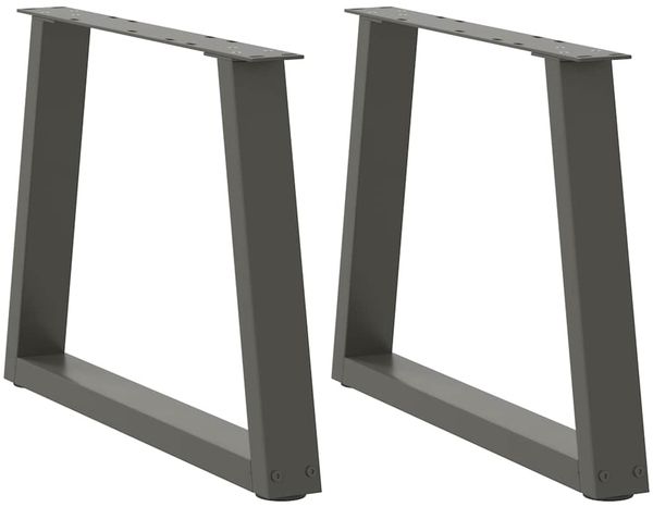vidaXL Couchtischbeine V-Form 2 Stück Anthrazit 50x(42-43,3) cm Stahl 4012550