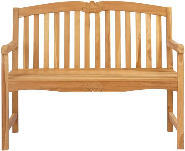 vidaXL Handgefertigte Rosenbank 114 x 60 x 95 cm Massivholz Teak Natur 42030020 Bild 3