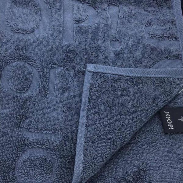JOOP! Handtuch Selection 1711 gemustert Blau, 100 % Baumwolle