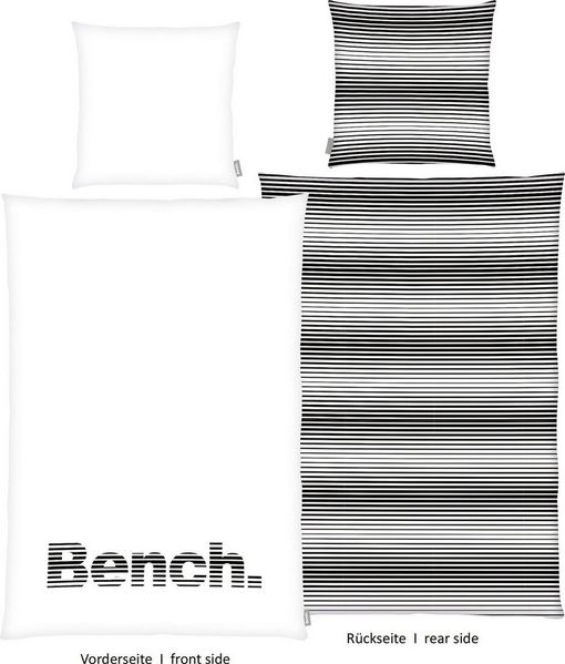 Bench. Wendebettwäsche Bench, Renforcé, mit Schriftzug
