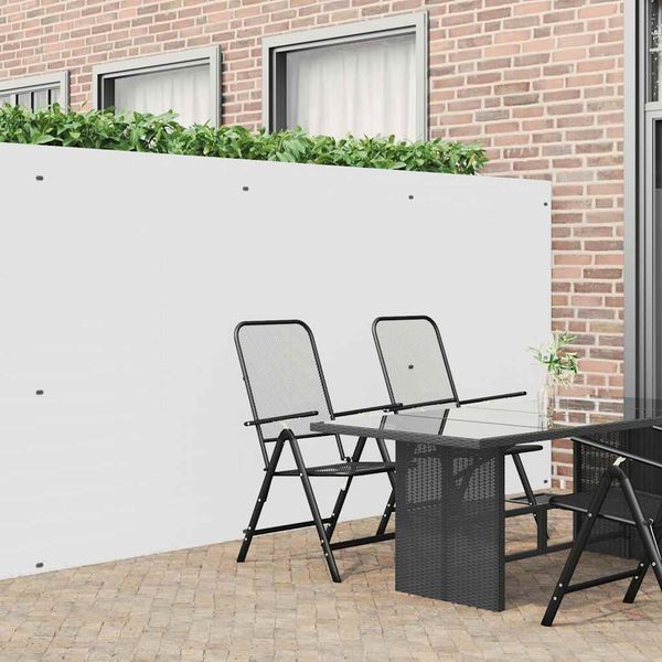 vidaXL Gartenzaun Doppelseitig Weiß 1,8x3 m PVC 42002618