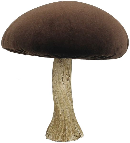 Dekoria Deko-Figur Velvet Mushroom 17 cm brown