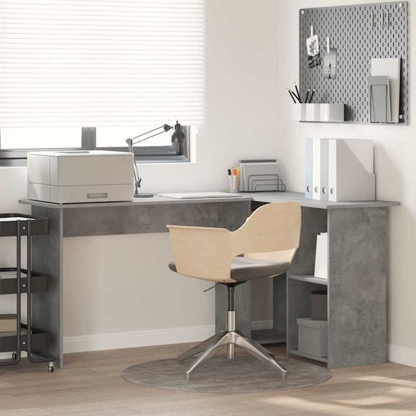 vidaXL Schreibtisch Beton Grau 142 x 102 x 73 cm Holzwerkstoff 869293