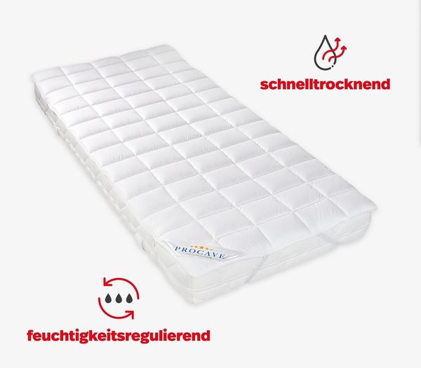 Matratzenschoner atmungsaktive Matratzenauflage 4 Eckgummis div. Größen PROCAVE, Microfaser Soft Topper, 50x100 cm Bild 2