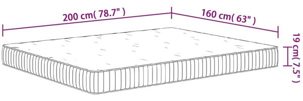 vidaXL Matratze Taschenfederkern Mittel 160x200 cm 372818 Bild 9