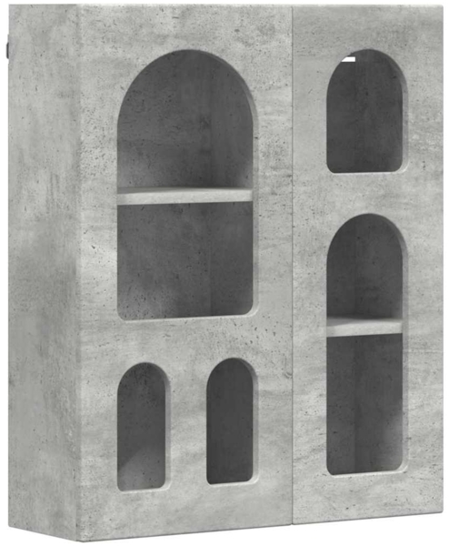 vidaXL Hängeschrank Beton Grau 59 x 20 x 71,5 cm Holzwerkstoff 891357