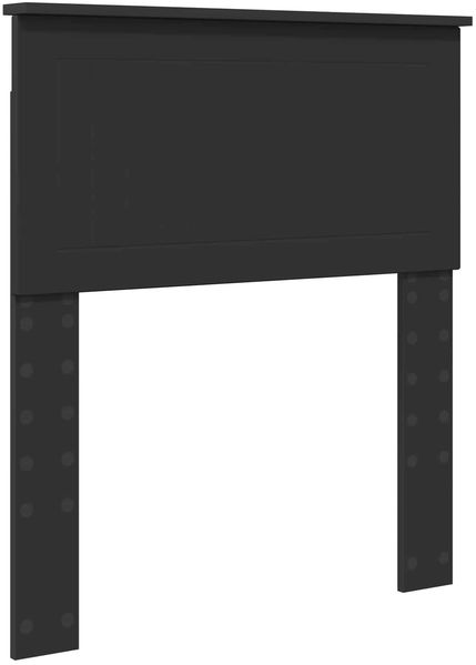 vidaXL Bettrahmen Schwarz 75 x 190 cm Massives Kiefernholz 3410664 Bild 6