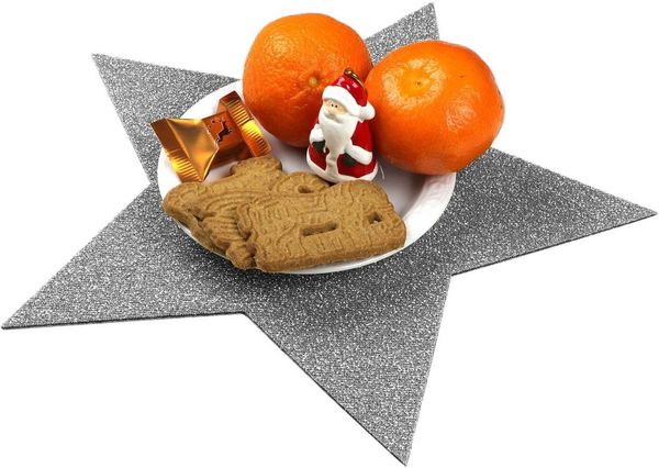 Primaflor-Ideen in Textil Platzset Stern, Weihnachtsdeko, (Set, 2-St), auch ideal als Untersetzer oder Dekoration, Größe 29,5 cm