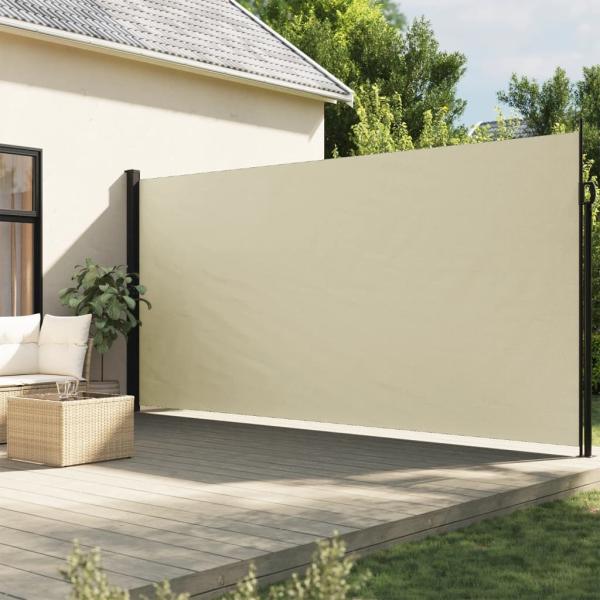 vidaXL Seitenmarkise Ausziehbar Creme 200x500 cm 4004460